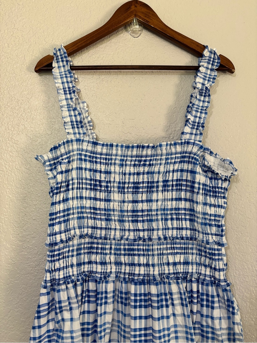 Hill House Plus Size The Azalea Maxi Nap Dress in Blue Watercolor Gingham - Picture 5 of 11